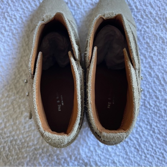 NWOT Rag & Bone Harrow Suede Stacked Heel Bootie Tan Camel Size 8.5 (38.5) - Picture 12 of 17